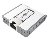 MikroTik RouterBOARD mAP lite, 650MHz CPU, 64MB RAM, 1x LAN, 2.4GHz Wi-Fi, 802.11b/g/n, vrátane. Licencia L4