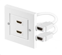 PREMIUMCORD Zásuvka HDMI v paneli 2x HDMI A - HDMI A žena/samec