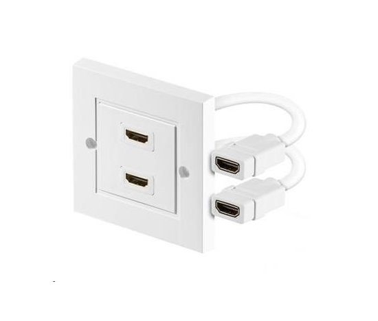 PREMIUMCORD Zásuvka HDMI v paneli 2x HDMI A - HDMI A žena/samec