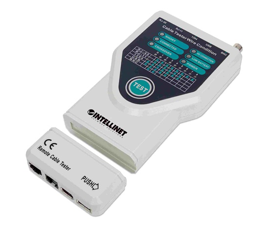 Intellinet Tester káblov, 5 v 1, RJ45, RJ11, USB, Firewire, BNC