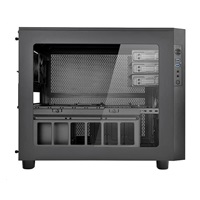 THERMALTAKE X2, mATX Cube Case, black, bez zdroje, ventilátory, prosklený bok, USB 3.0