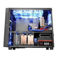 THERMALTAKE X2, mATX Cube Case, black, bez zdroje, ventilátory, prosklený bok, USB 3.0
