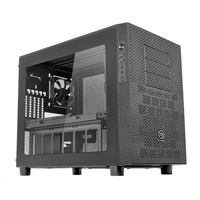 THERMALTAKE X2, mATX Cube Case, black, bez zdroje, ventilátory, prosklený bok, USB 3.0