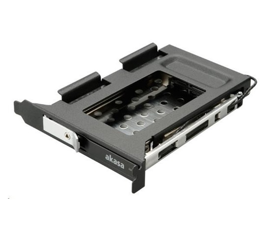 AKASA HDD box Lokstor M23, 2.5" SATA HDD/SSD na internú pozíciu PCI, čierna