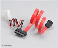 AKASA kábel Kombinovaný kábel SATA na pripojenie tenkých mechaník DVD a BR, 40 cm