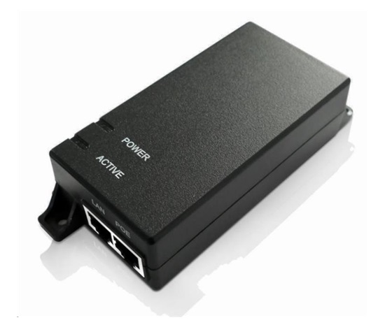 Aktívny injektor PoE MaxLink PI30, 802.3af/at, 30 W (PoE+), napájací kábel