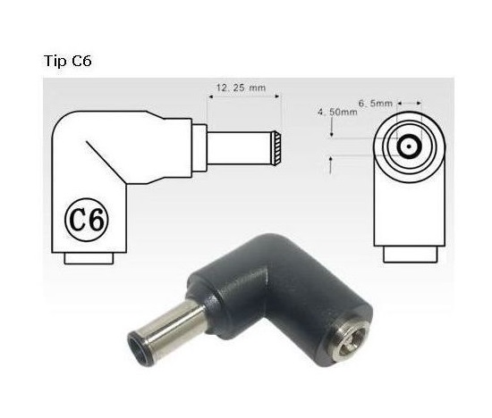 AVACOM nabíjací Jack pre Notebooky C6 (6,5mm x 4,4m pin) pre Sony