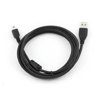 Kábel USB GEMBIRD 2.0 A-Mini B (5pin) kábel, HQ s feritovým jadrom, 1,8 m, čierny
