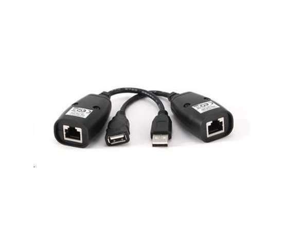 Kábel USB GEMBIRD 2.0 Aktívne predĺženie A-LAN 30 m (čierne)