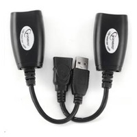 Kábel USB GEMBIRD 2.0 Aktívne predĺženie A-LAN 30 m (čierne)
