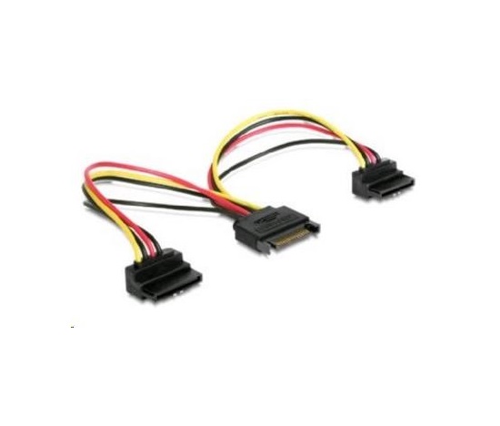 GEMBIRD SATA napájací rozbočovací kábel 2x SATA 90°, 15 cm