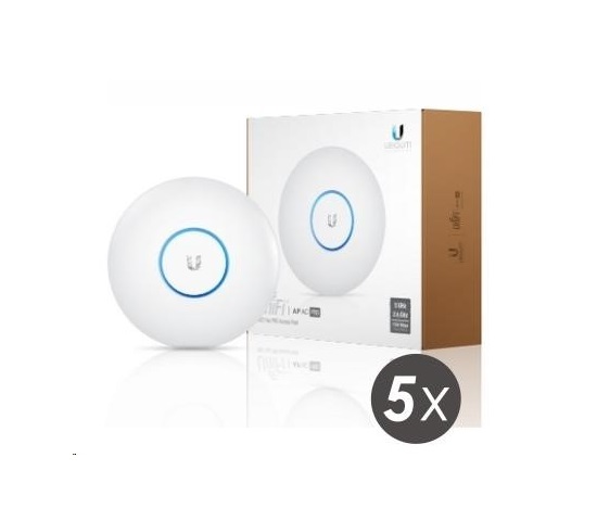 UBNT UniFi AP AC PRO 5-PACK (bez PoE!) [vnútorný/vonkajší prístupový bod, dvojpásmový 2.4+5GHz (450+1300Mbps), MIMO, 802.11a/b/g/n/ac]