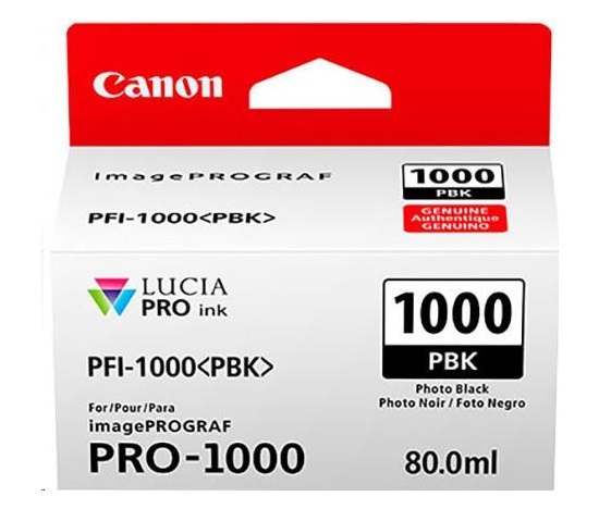 Canon BJ CARTRIDGE PFI-1000 PBK (nádržka s čiernym fotografickým atramentom )