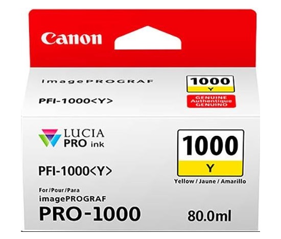 Canon BJ CARTRIDGE PFI-1000 Y (žltá atramentová nádržka)