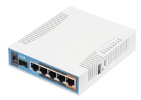 MikroTik hAP ac, 720MHz CPU, 128MB RAM, 5x LAN, 2.4+5GHz,Wi-Fi 802.11b/g/n/ac, SFP slot, vrátane. L4