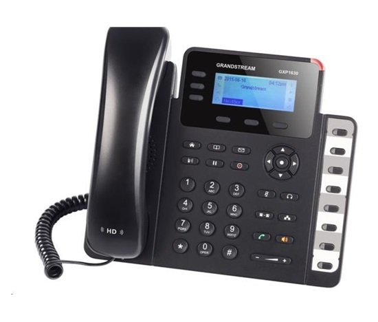 Grandstream GXP1630 [telefón VoIP - 3x účet SIP, HD audio, 3 prog.tl.+8 predvolieb, prepínač 2xLAN 1000Mbps, PoE]