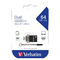 VERBATIM Dual USB Drive 64 GB - OTG/USB 2.0 pre smartfóny a tablety