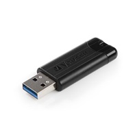 VERBATIM Flash Disk PinStripe USB 3.0, 16 GB - čierna