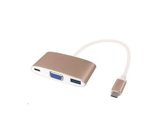 Prevodník PREMIUMCORD USB3.1 na VGA + USB3.0 + PD