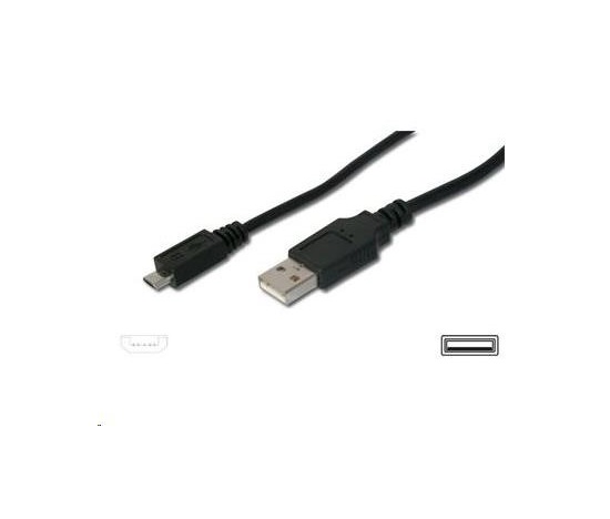 Kábel USB PREMIUMCORD 2.0 A - Micro B kábel 1m