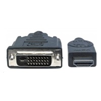 MANHATTAN HDMI samec - DVI-D 24+1 samec, dvojlinkové prepojenie, čierna farba, 3 m