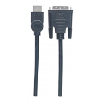 MANHATTAN HDMI samec - DVI-D 24+1 samec, dvojlinkové prepojenie, čierna farba, 3 m