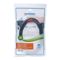 MANHATTAN HDMI samec - DVI-D 24+1 samec, dvojlinkové prepojenie, čierna farba, 3 m