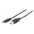 MANHATTAN USB kábel 2.0 C, C samec / B samec, 1m (3 ft.), Čierna