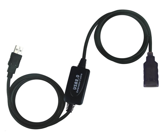 PREMIUMCORD USB 2.0 opakovač a predlžovací kábel A/M-A/F 10 m