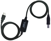 PREMIUMCORD USB 2.0 opakovač a prepojovací kábel A/M-B/M 15m