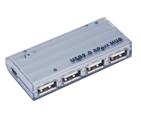 PREMIUMCORD USB 2.0 rozbočovač 4 porty s externým napájaním