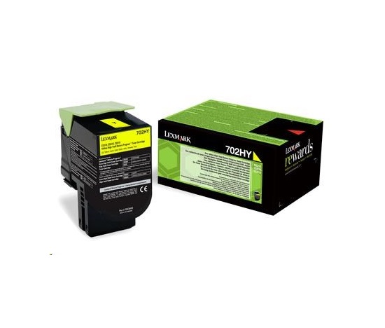 Žltý toner LEXMARK 702HY pre CS310/410/510 z programu Lexmark Return (3 000 strán)