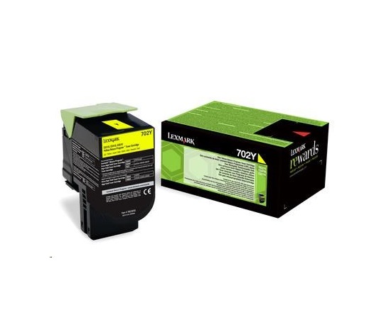 Žltý toner LEXMARK 702Y pre CS310/410/510 z programu Lexmark Return (1 000 strán)