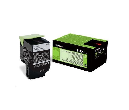 Čierny toner LEXMARK 802K pre CX310/410/510 z programu Lexmark Return (1 000 strán)