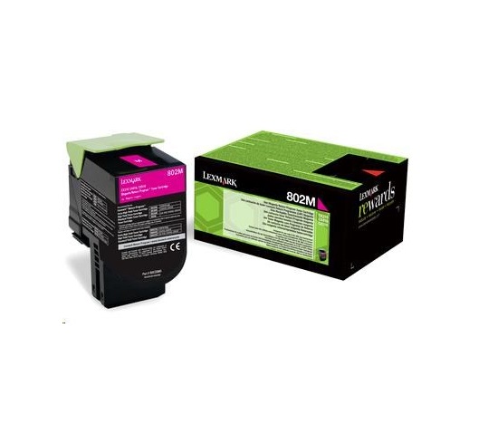 LEXMARK purpurový toner 802M pre CX310/410/510 z programu Lexmark Return (1000 strán)