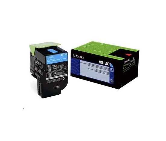 LEXMARK Cyan toner 802SC pre CX310/410/510 z programu Lexmark Return (2 000 strán)