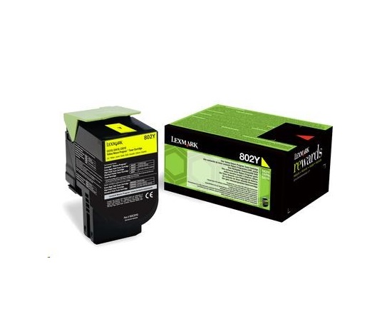 Žltý toner LEXMARK 802Y pre CX310/410/510 z programu Lexmark Return (1000 strán)