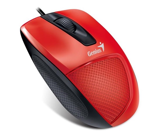 Myš GENIUS DX-150X, drôtová, 1000 dpi, USB, červená