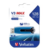 VERBATIM Flash disk 128 GB V3 MAX, USB 3.0, modrá