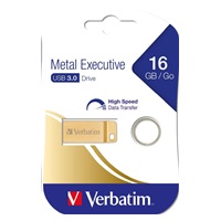 VERBATIM Flash disk 16 GB Metal Executive, USB 3.0, zlatá, kovová