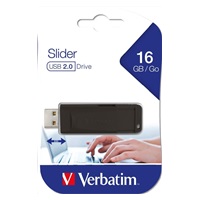 VERBATIM USB Flash disk Store ‘n‘ Go SLIDER 16 GB - čierny