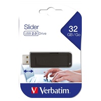 VERBATIM Flash disk 32 GB Store ‘n‘ Go Slider, čierny