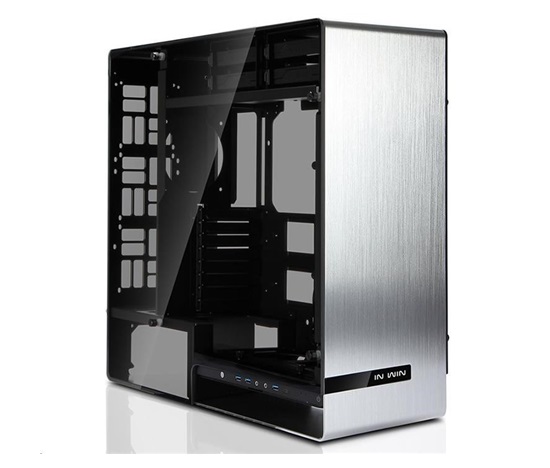 IN WIN case 909, Full Tower, bez zdroja, strieborná, USB 3.1