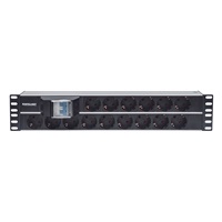 Intellinet 19" 2U Rackmount 15-Way Power Strip - nemecký typ, distribučný panel, 15x DE zásuvka, 3m kábel