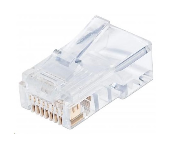 Intellinet konektor RJ45, Cat5e, UTP, 50µ, drôt a kábel, 100 ks v balení