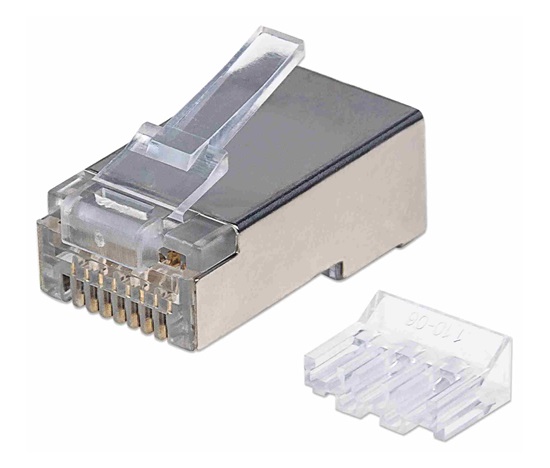 Intellinet konektor RJ45, Cat6A, tienený STP, 15µ, drôt, 90 ks v balení