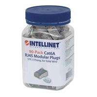Intellinet konektor RJ45, Cat6A, tienený STP, 15µ, drôt, 90 ks v balení