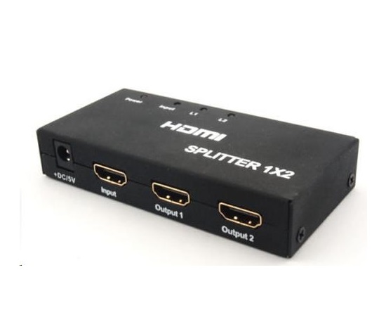 PREMIUMCORD HDMI splitter 1-2 porty kovový s napájaním, 4K, FULL HD, 3D