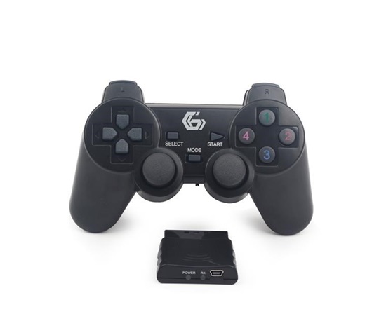 GEMBIRD gamepad JPD-WDV-01, vibrační, bezdrátový, PC/PS2/PS3, USB