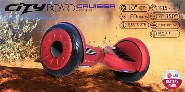 GOCLEVER CITY BOARD CRUISER RED